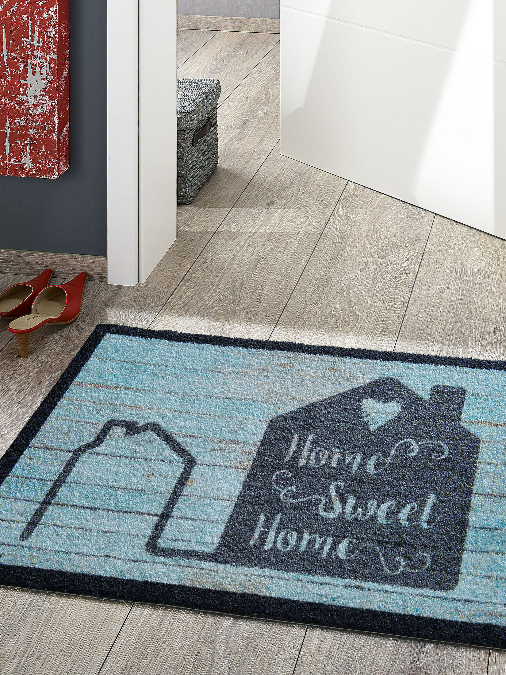 Home - Fußmatte von Kibek in Blau